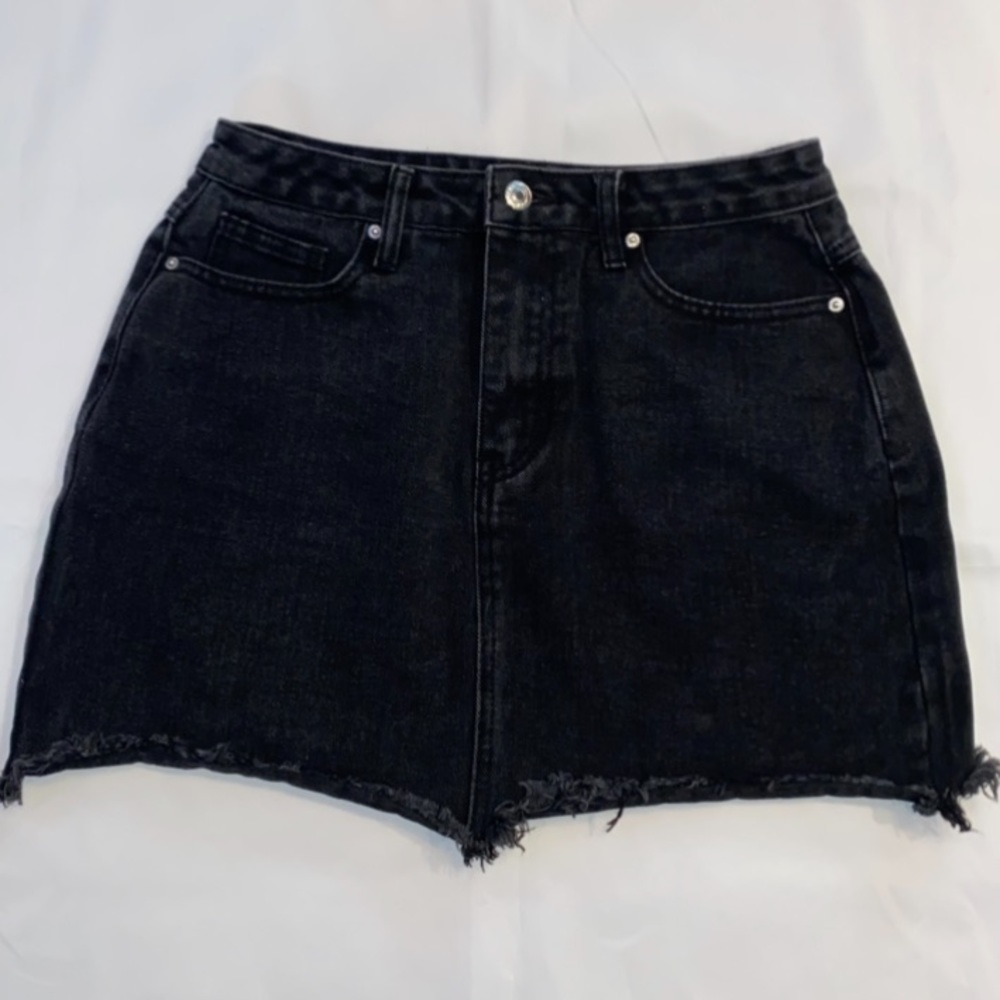 Forever 21 Black Denim Mini Skirt